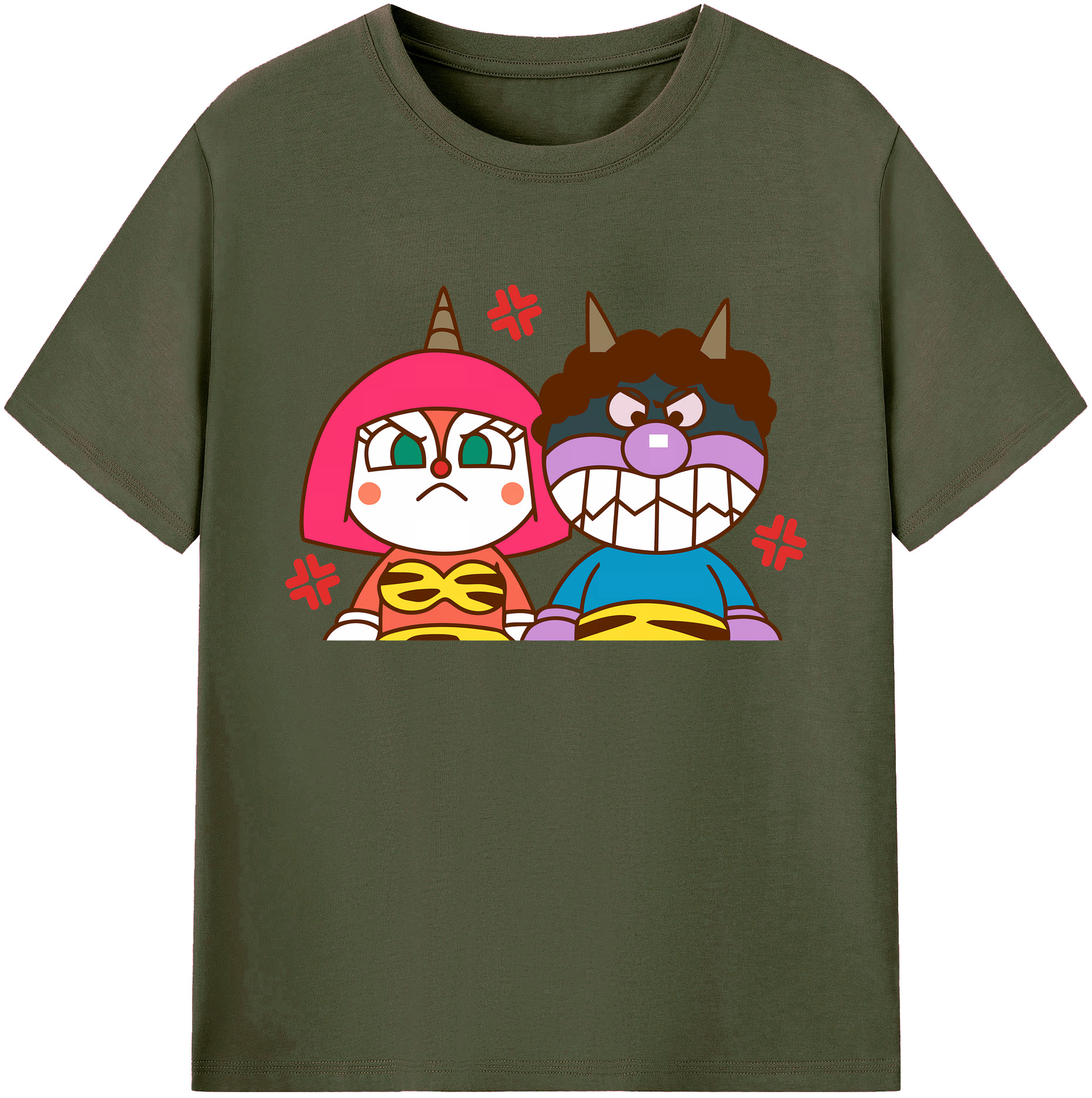 （画像用） アンパンマン Anpanman 綿100％ メンズ半袖Tシャツ｜肌触りやわらか＆通気性